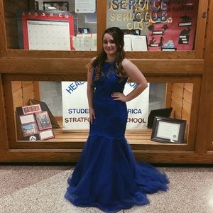Royal Blue Sherri Hill Prom Dress